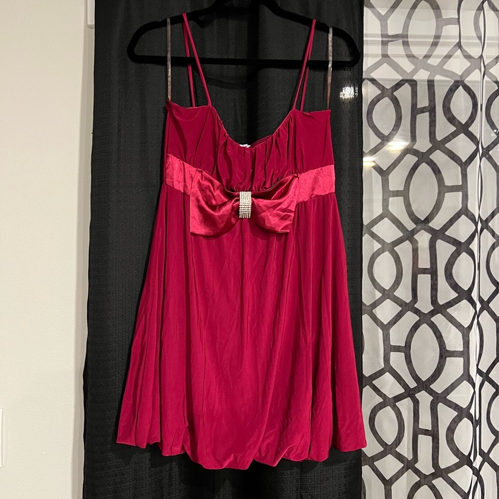 Satin Bow Chemise short dress